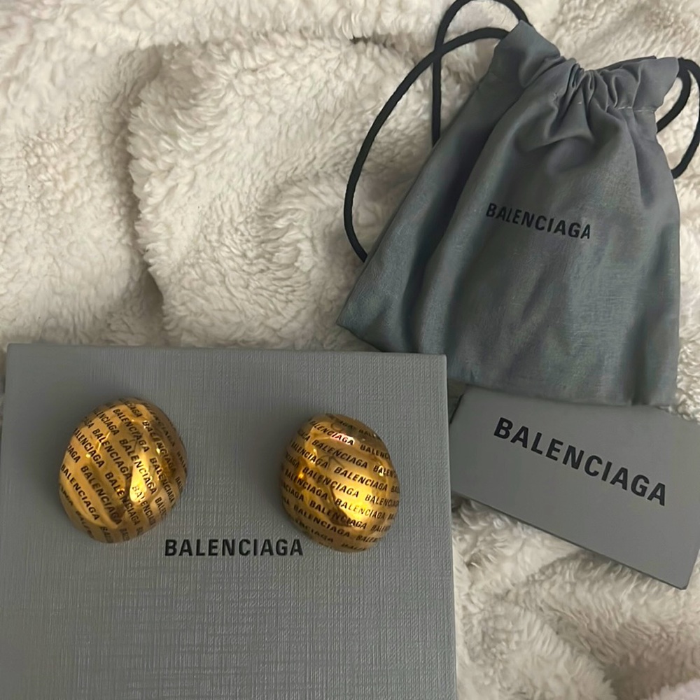 Balenciaga clip on earrings